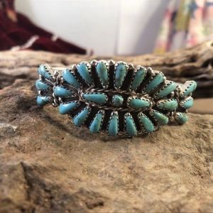 Authentic Sterling Silver and Turquoise Bracelet
